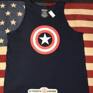 Vintage PROMO TOPPS MARVEL AVENGERS CAPTAIN AMERICA SUPER SOLDIER Tank XXL 2XL 1